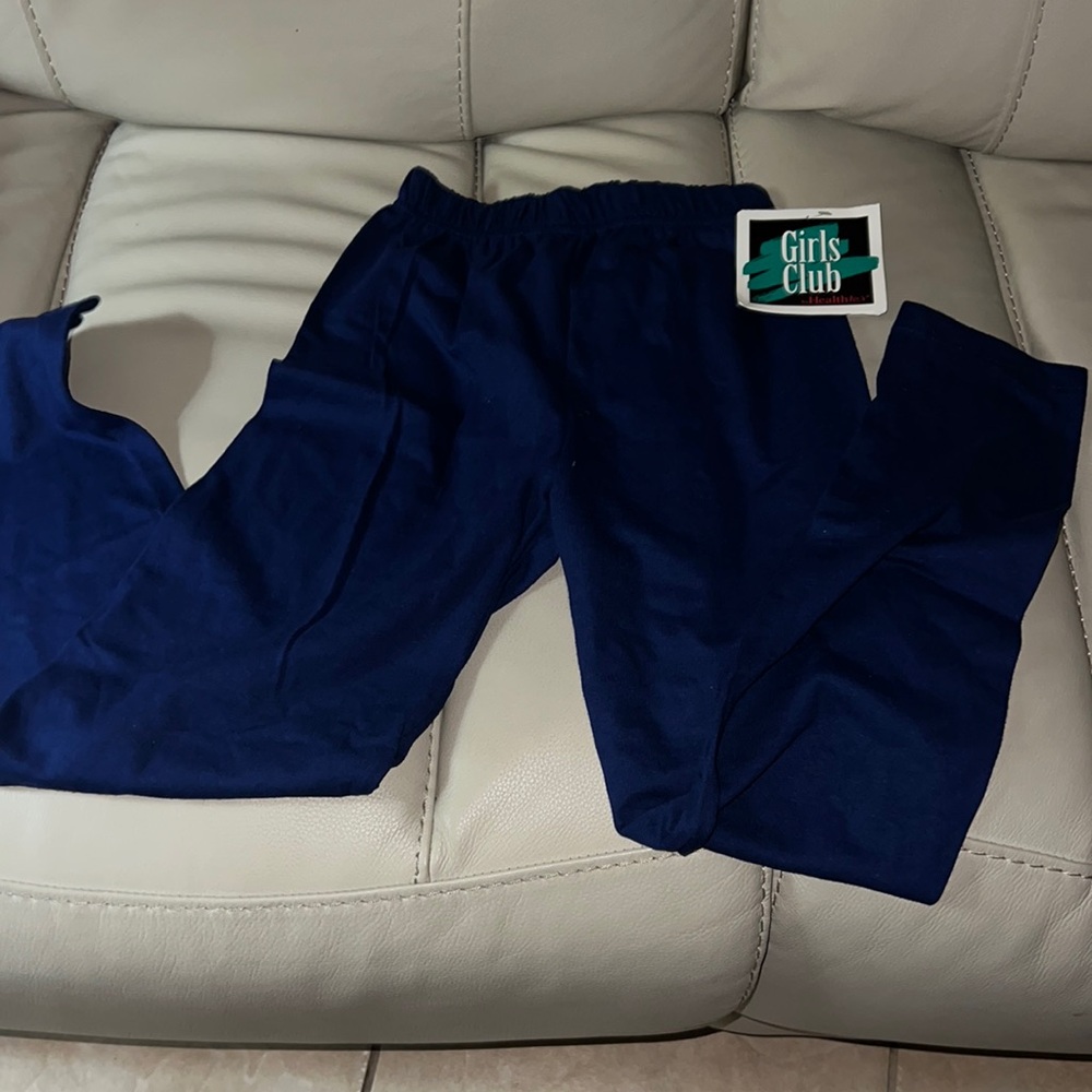 Elastic long pants navy blue perfect for school size L 12 new with tag